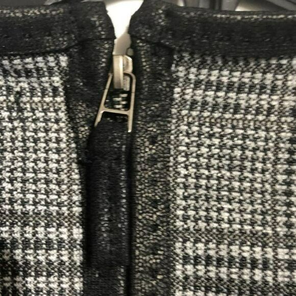 Max Studio XS Sheath Dress Gray Plaid Short Sleeve - Picture 3 of 8